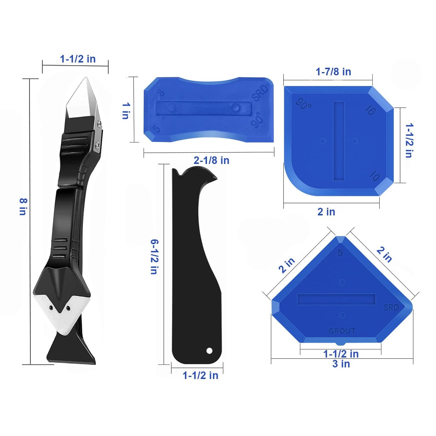 11Pcs 3 in 1 Silicone Caulking Tools