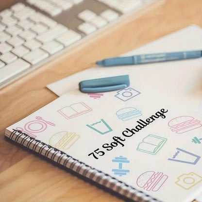 75-Day Soft Challenge Planner: Goal & Habit Tracker with Daily & Weekly Pages