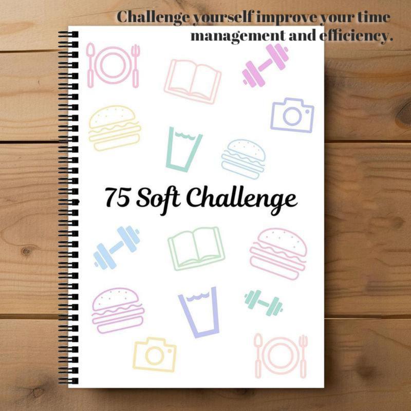 75-Day Soft Challenge Planner: Goal & Habit Tracker with Daily & Weekly Pages