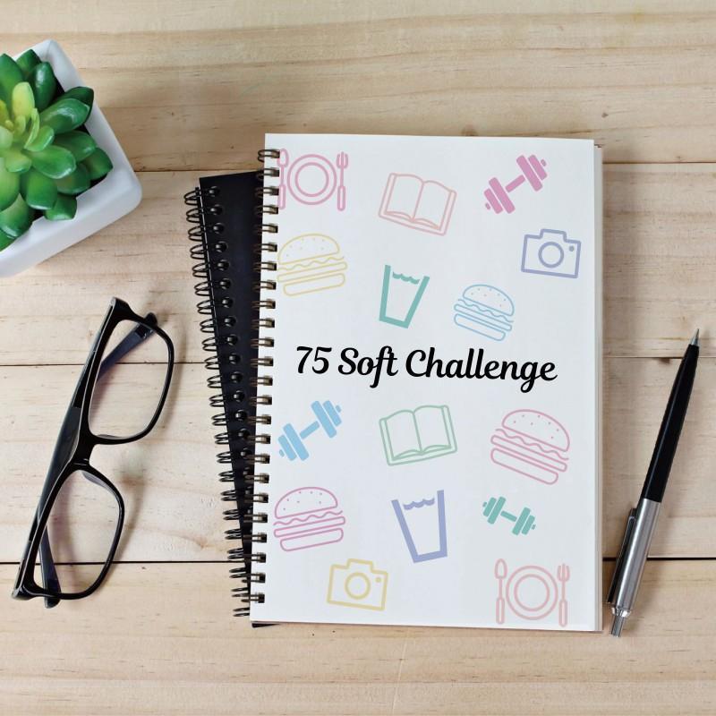 75-Day Soft Challenge Planner: Goal & Habit Tracker with Daily & Weekly Pages