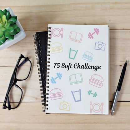 75-Day Soft Challenge Planner: Goal & Habit Tracker with Daily & Weekly Pages